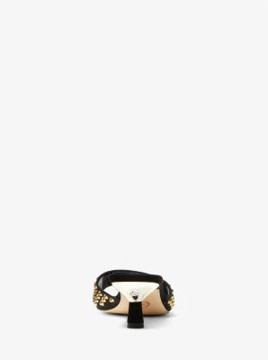 Amal Embellished Faux Suede Kitten Sandal - Image 8