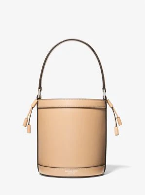 Audrey Medium Leather Bucket Bag - Image 5