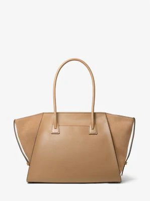 Avril Extra-Large Leather Top-Zip Tote Bag - Image 9