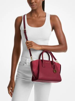 Avril Small Pebbled Leather Satchel - Image 17