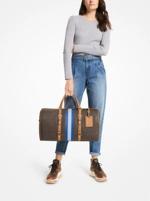 Bedford Travel Extra-Large Logo Stripe Weekender Bag - Image 11