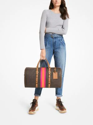 Bedford Travel Extra-Large Logo Stripe Weekender Bag - Image 22