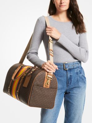 Bedford Travel Extra-Large Logo Stripe Weekender Bag - Image 37