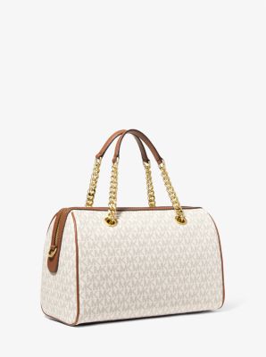 Blaire Medium Logo Stripe Satchel - Image 4