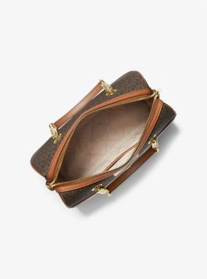 Blaire Medium Logo Stripe Satchel - Image 8