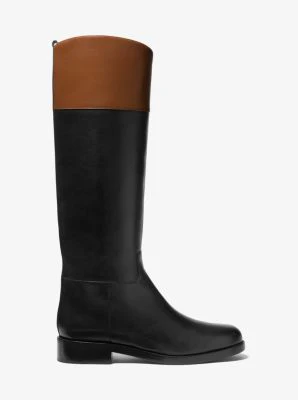 Braden Two-Tone Leather Riding Boot - Image 3