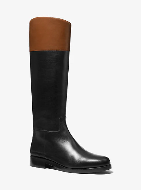 Braden Two-Tone Leather Riding Boot - Image 6