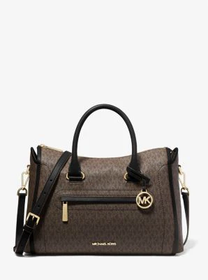 Carine Large Logo Satchel - Image 12
