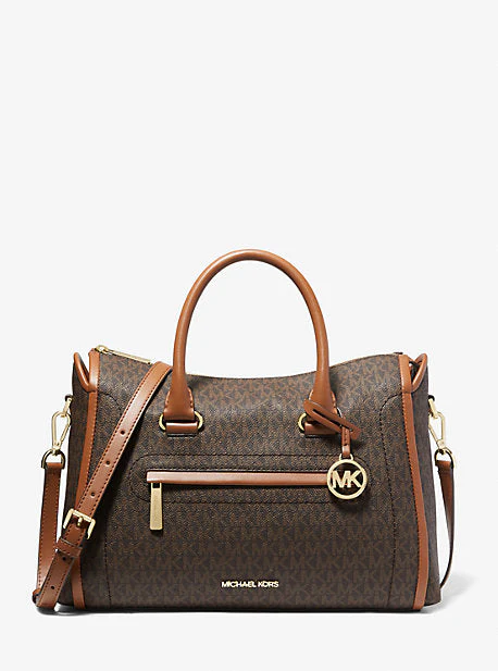 Carine Large Logo Satchel - Image 16