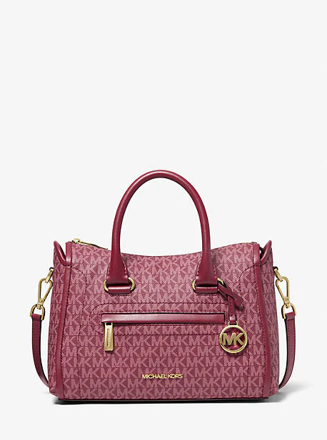 Carine Medium Logo Satchel - Image 6
