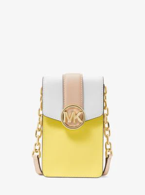Carmen Small Color-Block Faux Leather Phone Crossbody Bag - Image 2