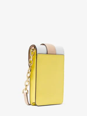 Carmen Small Color-Block Faux Leather Phone Crossbody Bag - Image 4