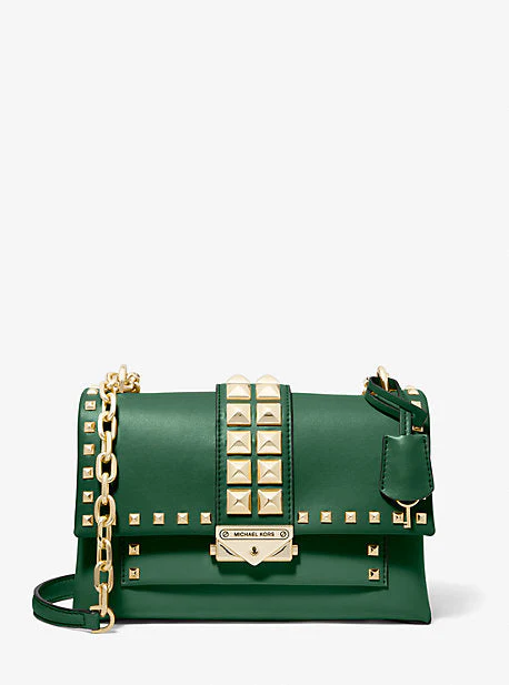 Cece Medium Studded Faux Leather Shoulder Bag - Image 6
