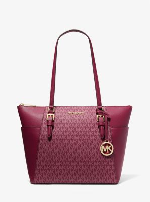 Charlotte Large Logo and Leather Top-Zip Tote Bag - Image 11