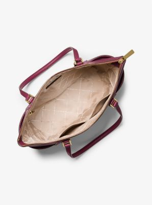 Charlotte Large Logo and Leather Top-Zip Tote Bag - Image 12