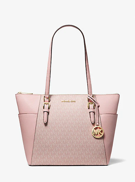 Charlotte Large Logo and Leather Top-Zip Tote Bag - Image 14