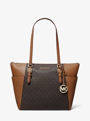 Charlotte Large Logo and Leather Top-Zip Tote Bag - Image 18