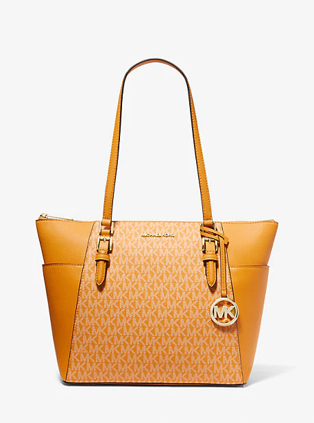 Charlotte Large Logo and Leather Top-Zip Tote Bag - Image 21