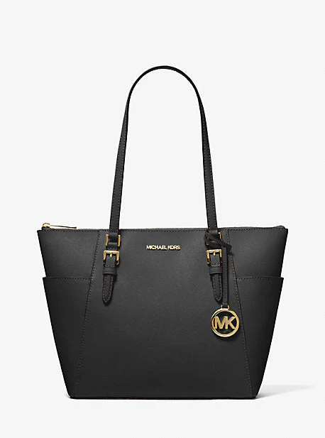 Charlotte Large Saffiano Leather Top-Zip Tote Bag - Image 21