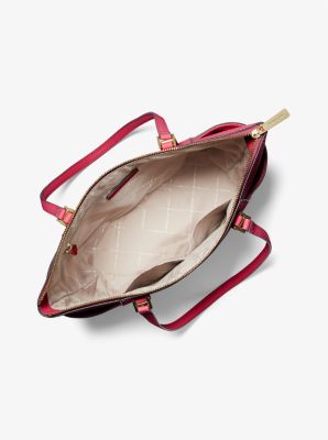 Charlotte Large Saffiano Leather Top-Zip Tote Bag - Image 35