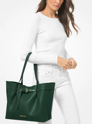 Emilia Large Pebbled Leather Tote Bag - Image 12