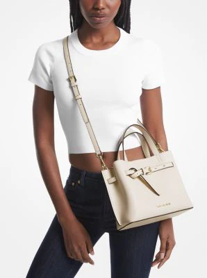 Emilia Small Pebbled Leather Satchel - Image 29