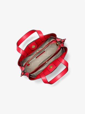 Emilia Small Pebbled Leather Satchel - Image 36