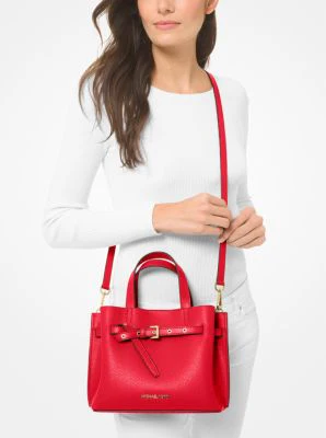 Emilia Small Pebbled Leather Satchel - Image 37