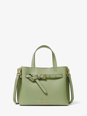 Emilia Small Pebbled Leather Satchel - Image 55