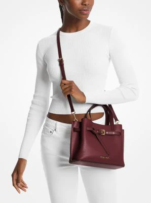 Emilia Small Pebbled Leather Satchel - Image 61