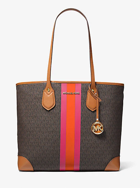 Eva Large Signature Logo Stripe Tote Bag - Image 10
