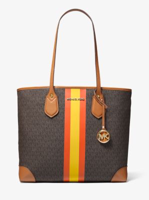 Eva Large Signature Logo Stripe Tote Bag - Image 29