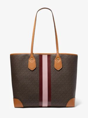 Eva Large Signature Logo Stripe Tote Bag - Image 9