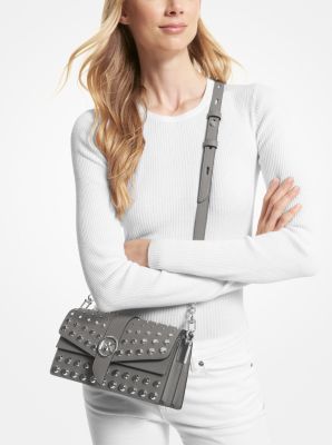 Greenwich Medium Studded Saffiano Leather Shoulder Bag - Image 10