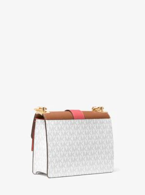 Greenwich Small Color-Block Logo and Saffiano Leather Crossbody Bag - Image 21