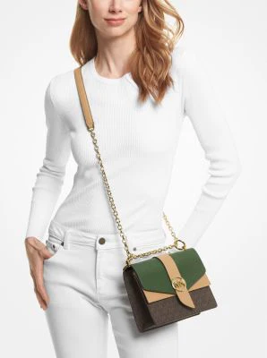 Greenwich Small Color-Block Logo and Saffiano Leather Crossbody Bag - Image 33