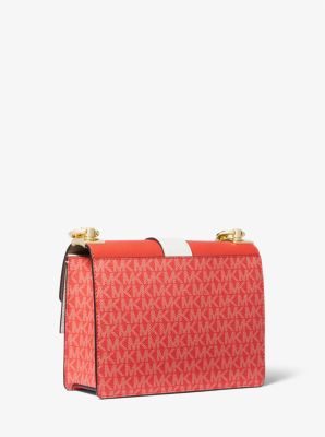 Greenwich Small Color-Block Logo and Saffiano Leather Crossbody Bag - Image 37