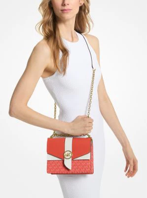 Greenwich Small Color-Block Logo and Saffiano Leather Crossbody Bag - Image 38