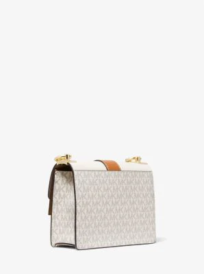 Greenwich Small Color-Block Logo and Saffiano Leather Crossbody Bag - Image 4