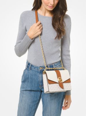 Greenwich Small Color-Block Logo and Saffiano Leather Crossbody Bag - Image 5