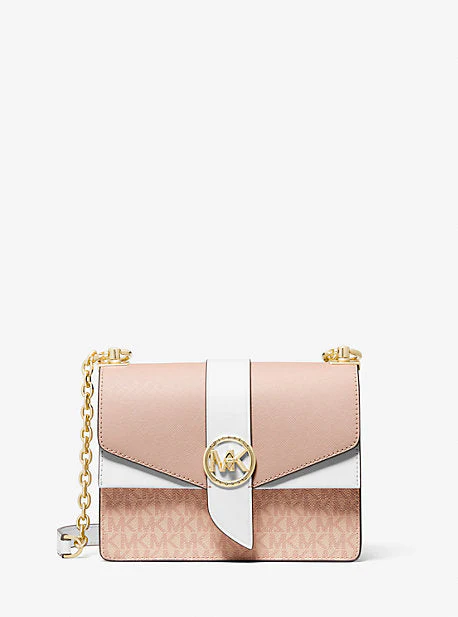 Greenwich Small Color-Block Logo and Saffiano Leather Crossbody Bag - Image 8