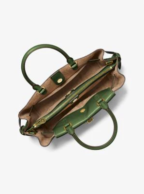 Hamilton Legacy Large Crocodile Embossed Leather Belted Satchel - Image 3