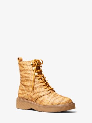 Haskell Animal Print Logo Canvas Boot - Image 7