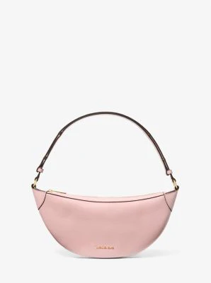 Hollis Medium 2-in-1 Pebbled Leather and Logo Jacquard Shoulder Bag - Image 13