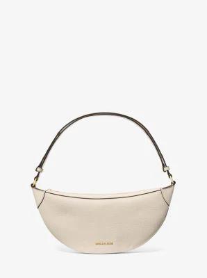 Hollis Medium 2-in-1 Pebbled Leather and Logo Jacquard Shoulder Bag - Image 5