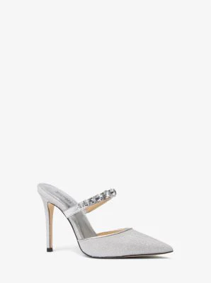 Jessa Embellished Glitter Mesh Mule - Image 2