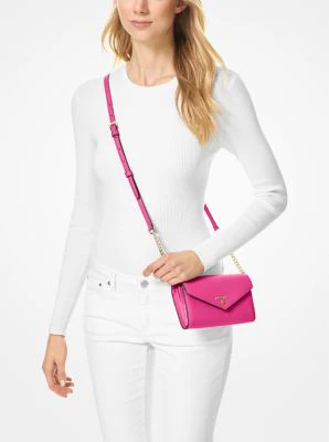 Jet Set Charm Large Leather Envelope Crossbody Bag - Image 4