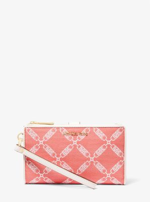 Jet Set Large Empire Logo Jacquard Wristlet - Image 5