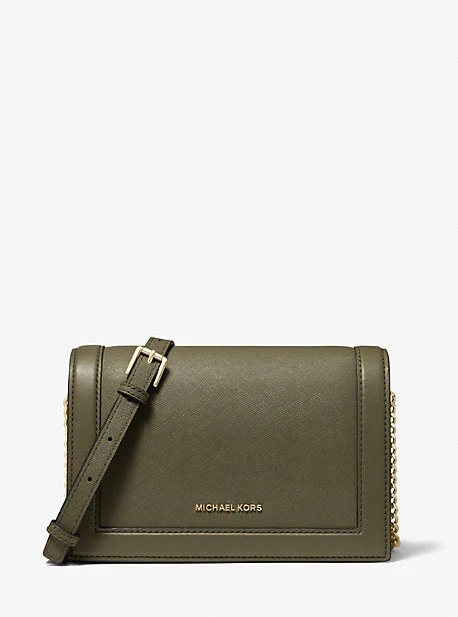 Jet Set Large Saffiano Leather Crossbody Bag - Image 10