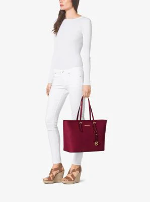 Jet Set Medium Saffiano Leather Top-Zip Tote Bag - Image 28